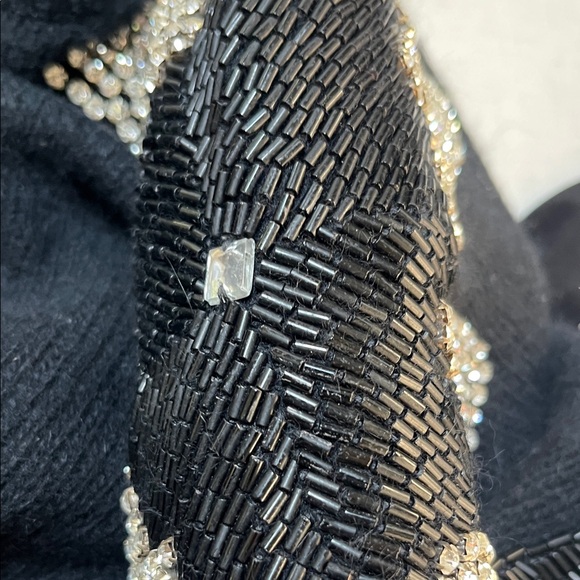 Vintage Weill Boutique Paris Black Cashmere Sweater with Rhinestone  Accent - Picture 6 of 6